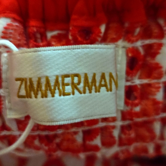 Zimmerman Elegant Red And White Embroidered Patterned Maxi Dress - Picture 7 of 7